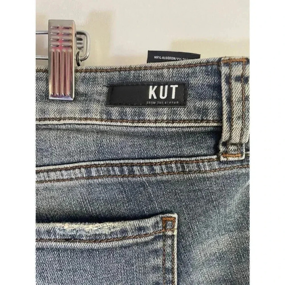 Women's KUT from the Kloth Blue Distressed Jeans Size 16W EUC! - Picture 7 of 12